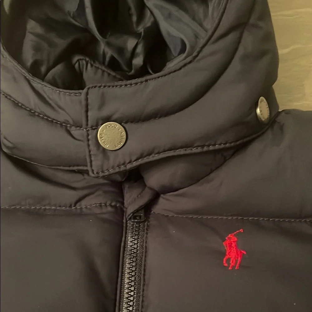 Ralph Lauren Navy Infant Snowsuit with Insulated Mittens